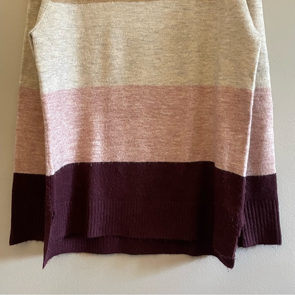 4/$20➡️ George Color Block Crewneck Sweater – Tan, Pink, Plum – Medium GUC - Picture 8 of 15